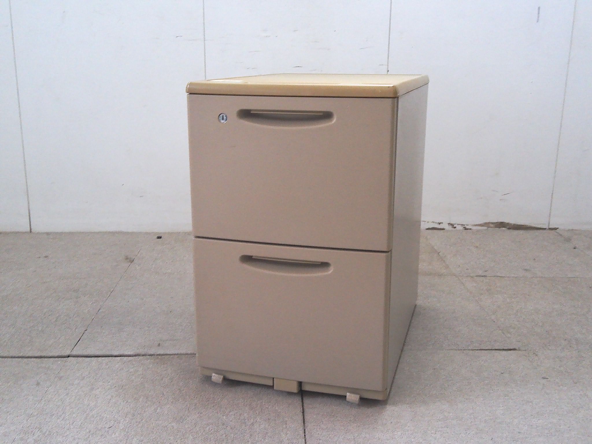 オカムラ/SD/2段ワゴン/ニューグレー/