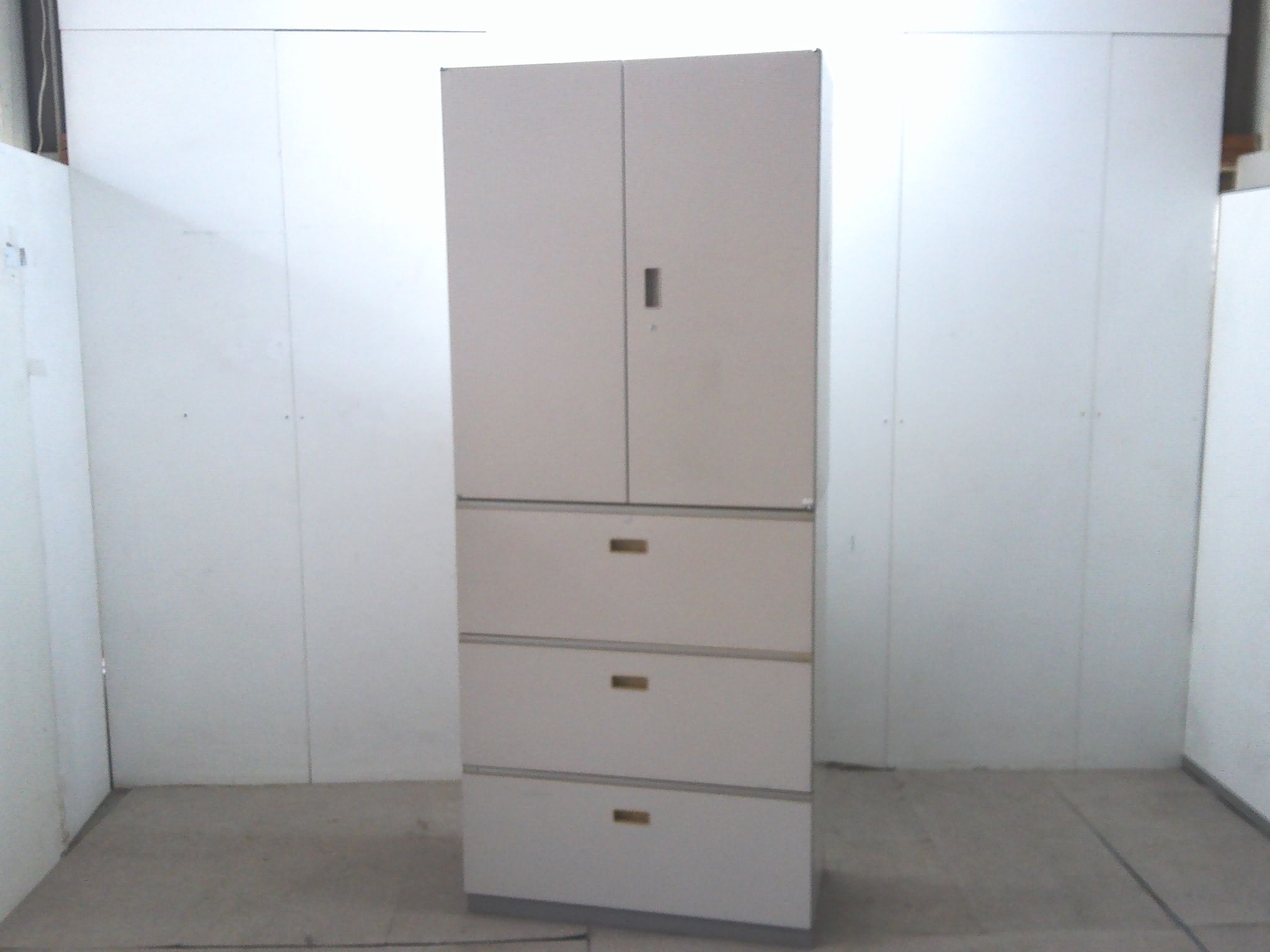 イトーキ/ニューグレー/シンライン/上下連結キャビネット/