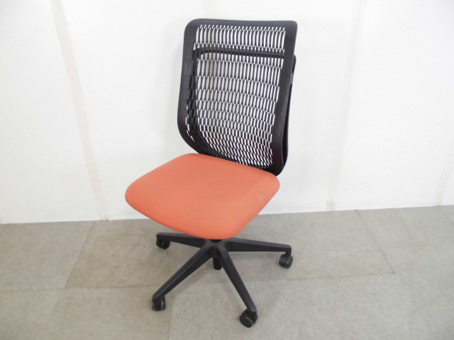 ウチダ / AJチェア / オレンジ / 肘無し