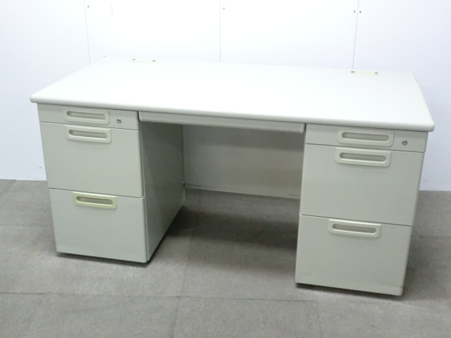 LA / プラス / ニューグレー / 両袖デスク