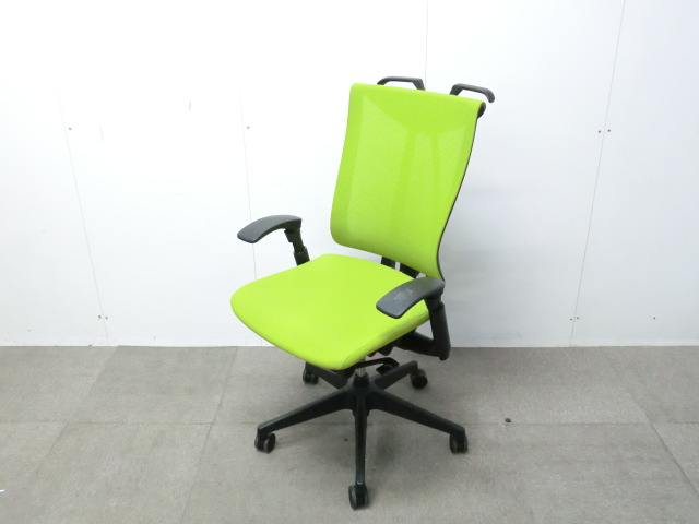 イトーキ/セレーオ/ グリーン / 【中古】 OAチェア肘有