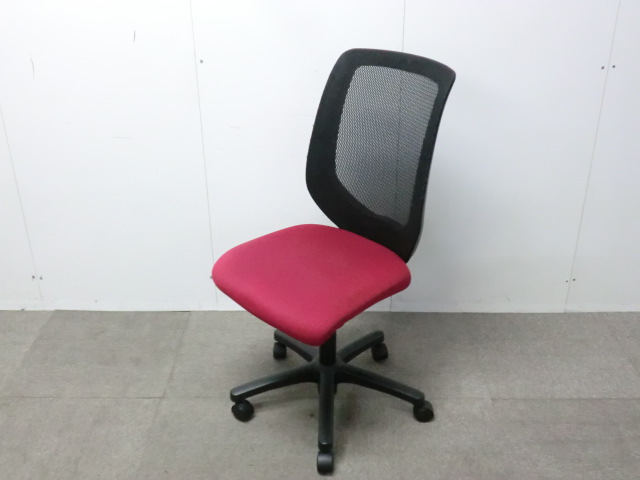 イトーキ/コルト / レッド / 【中古】 OAチェア肘無し