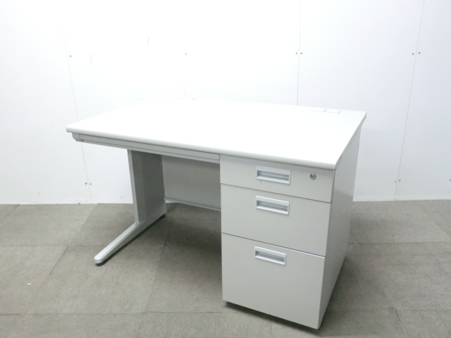 片袖デスク / ニューグレー / 【中古】 W1100