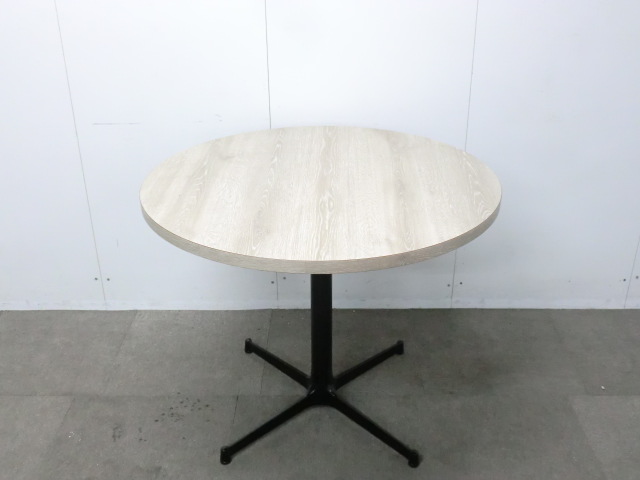 丸テーブル / 木目調 / 【中古】