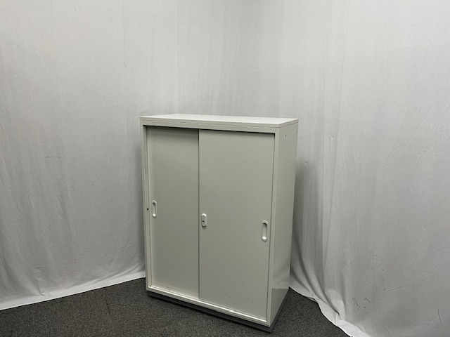 プラス / ホワイト / L5-105S 【中古】 引違い書庫