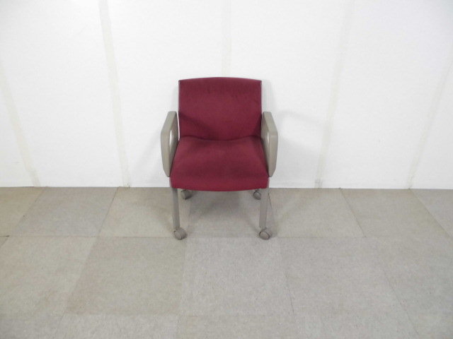 ミーティングチェア/レッド/【中古】