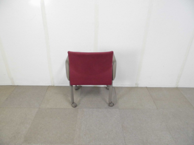 ミーティングチェア/レッド/【中古】