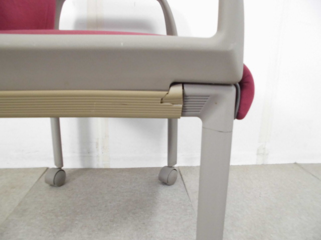 ミーティングチェア/レッド/【中古】