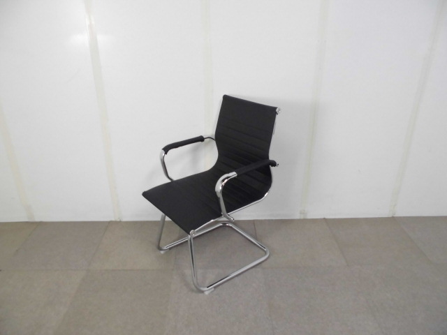 ミーティングチェア/ブラック/【中古】