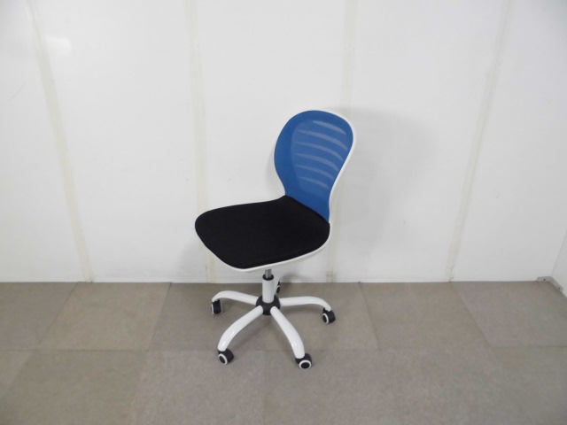 OAチェア/ブルー/肘無し/【中古】
