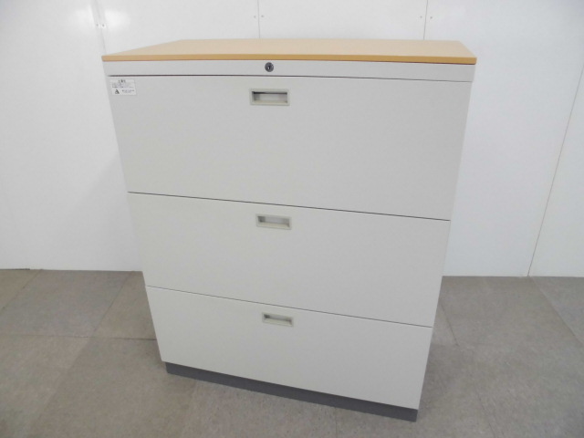 クロガネ/ニューグレー/3段ラテラルキャビネット