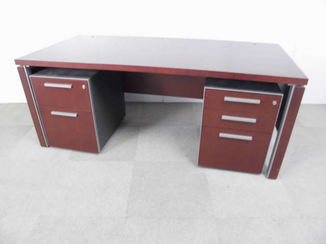 コクヨ/木目/役員デスクセット