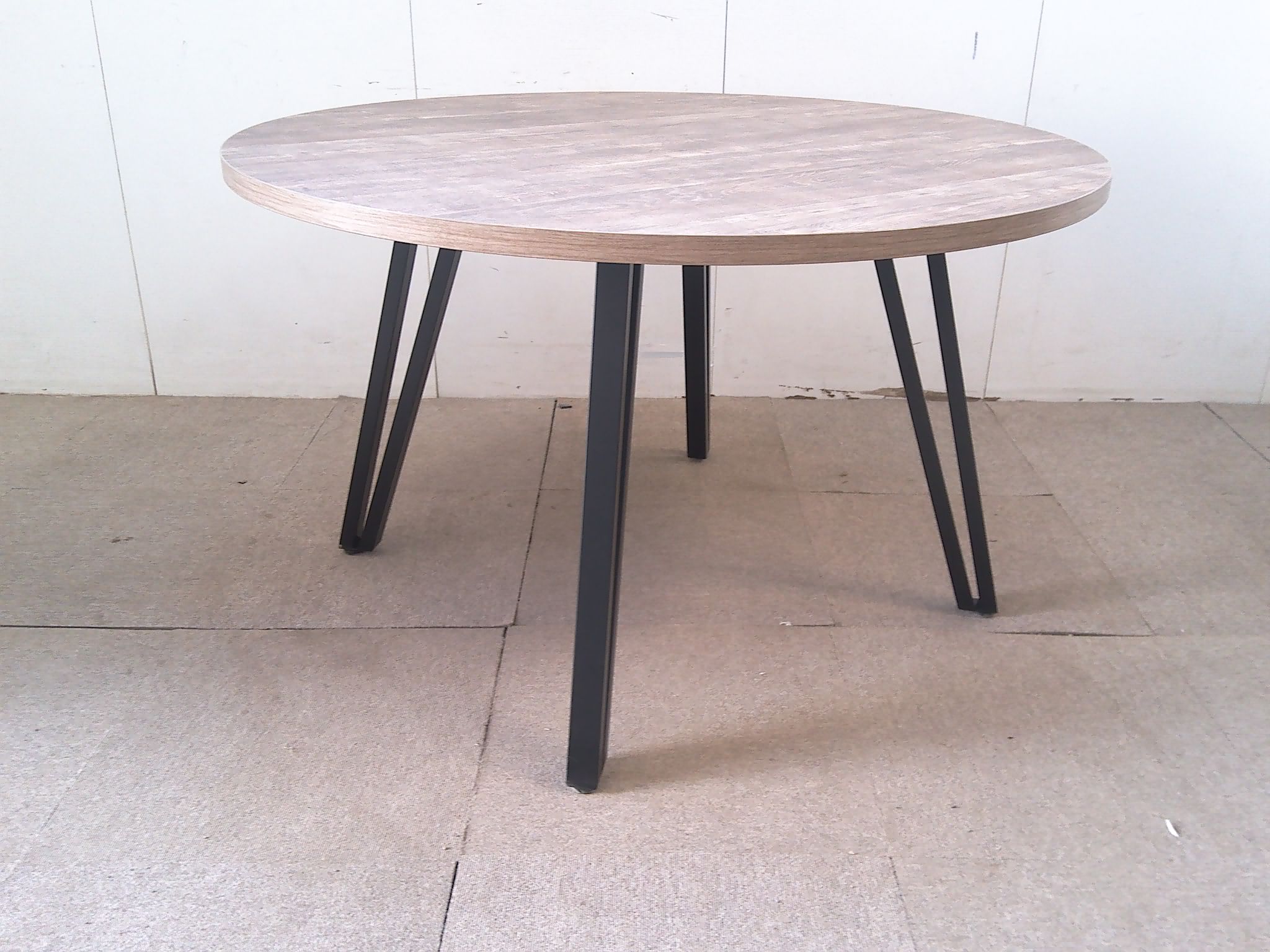 木目調/丸テーブル/【中古】