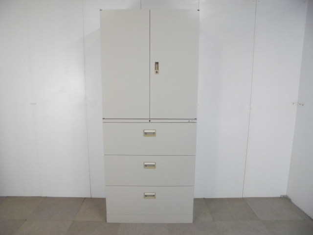 オカムラ / 木目調 / 上下連結キャビネット