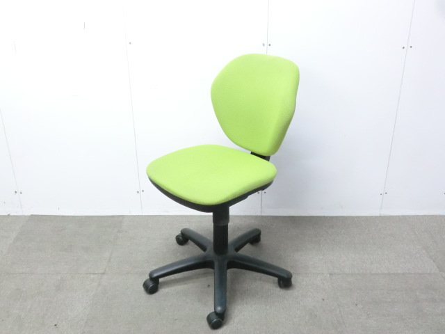 OAチェア / ライトグリーン / 【中古】 肘無し