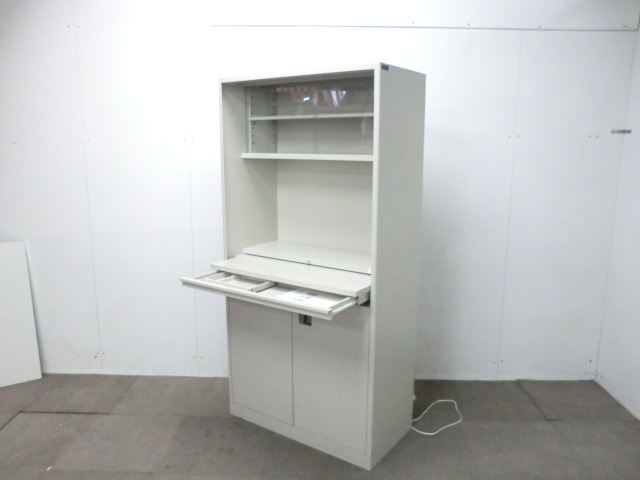 オカムラ/ ニューグレー / 【中古】 キッチンキャビネット