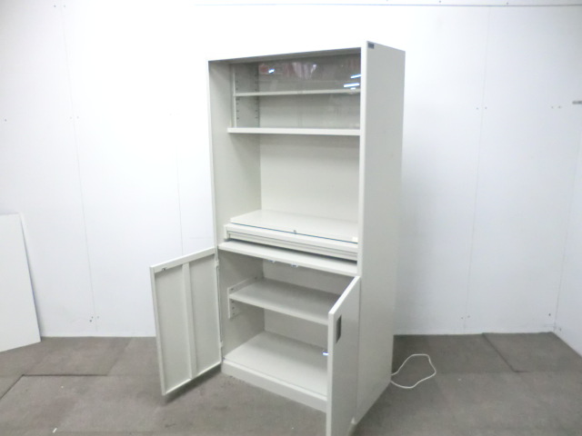 オカムラ/ ニューグレー / 【中古】 キッチンキャビネット