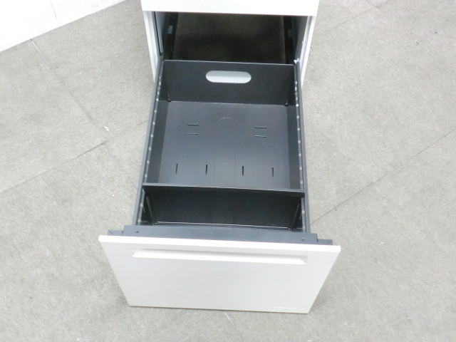 オカムラ プロユニット ホワイト 【中古】 3段ワゴン デスクワゴン 引出 収納 Okamura