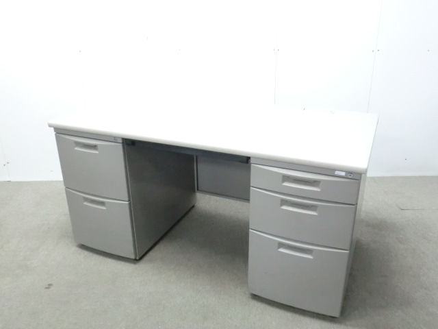イトーキ/ CZ / ニューグレー / 【中古】 両袖デスク