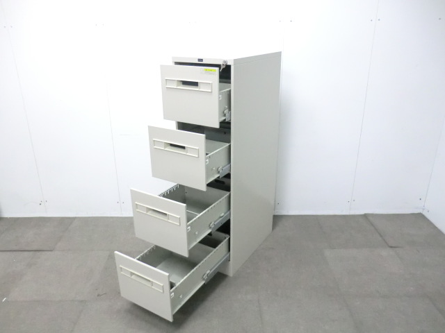 ウチダ/ニューグレー/【中古】4段ファイルキャビ