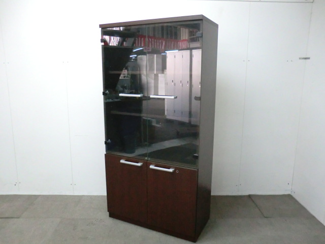 プラス / 木目調 / 【中古】 木製書庫