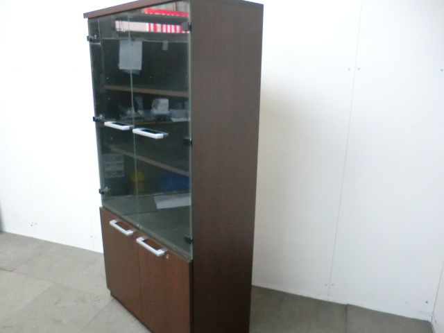 プラス / 木目調 / 【中古】 木製書庫