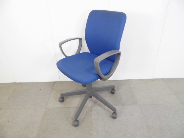 コクヨ/チェロ/ブルー/OAチェア肘有/【中古】