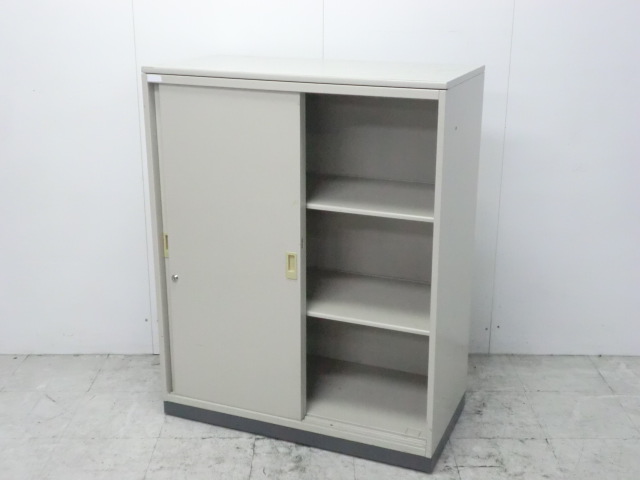 引き違いキャビネット/コクヨ/ニューグレー