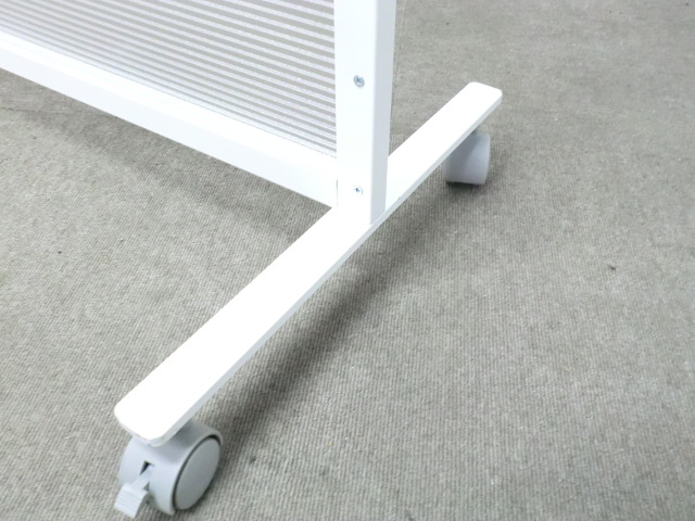 衝立 / ホワイト / 【中古】 キャスター付き