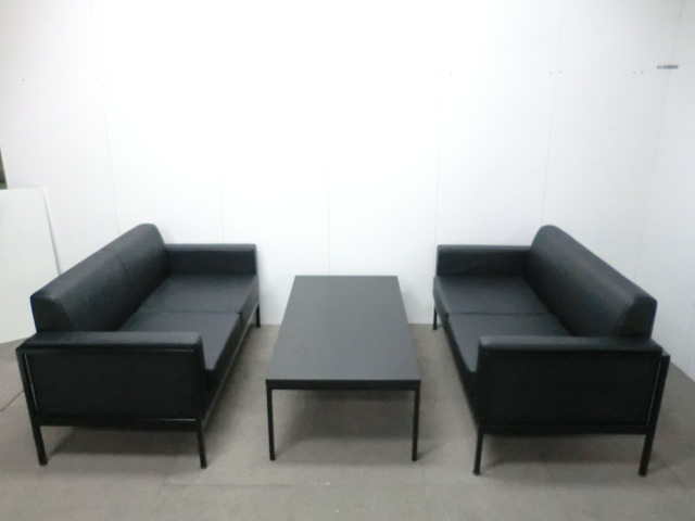 SOGOKAGU / ブラック / 【中古】 応接３点セット