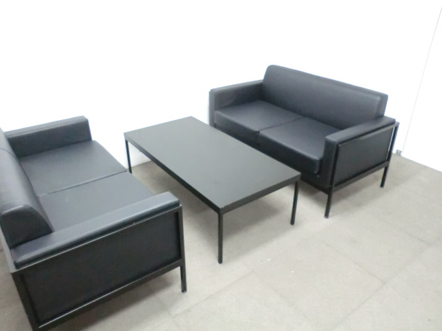 SOGOKAGU / ブラック / 【中古】 応接3点セット