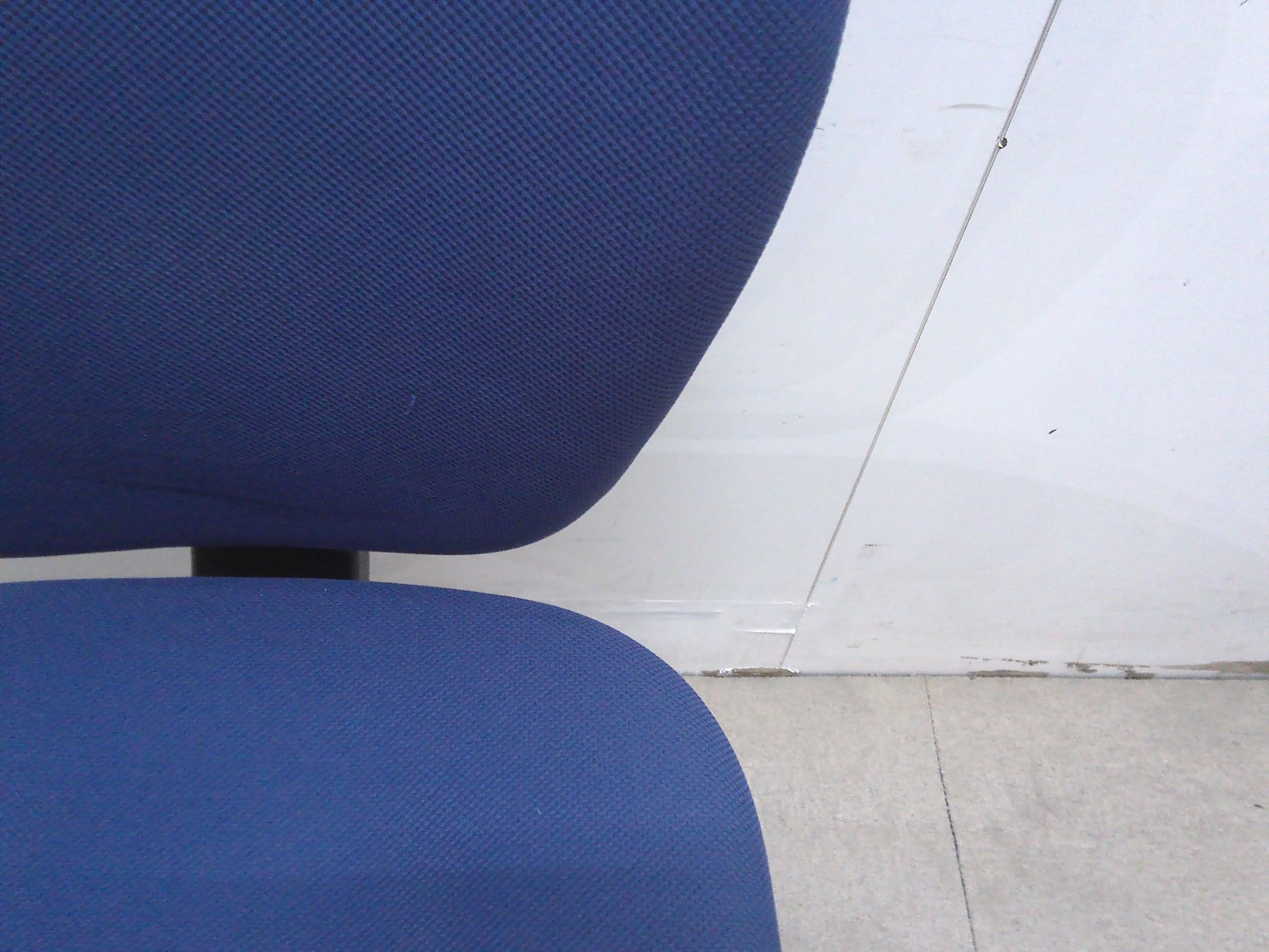 ブルー/OAチェア/肘無/【中古】