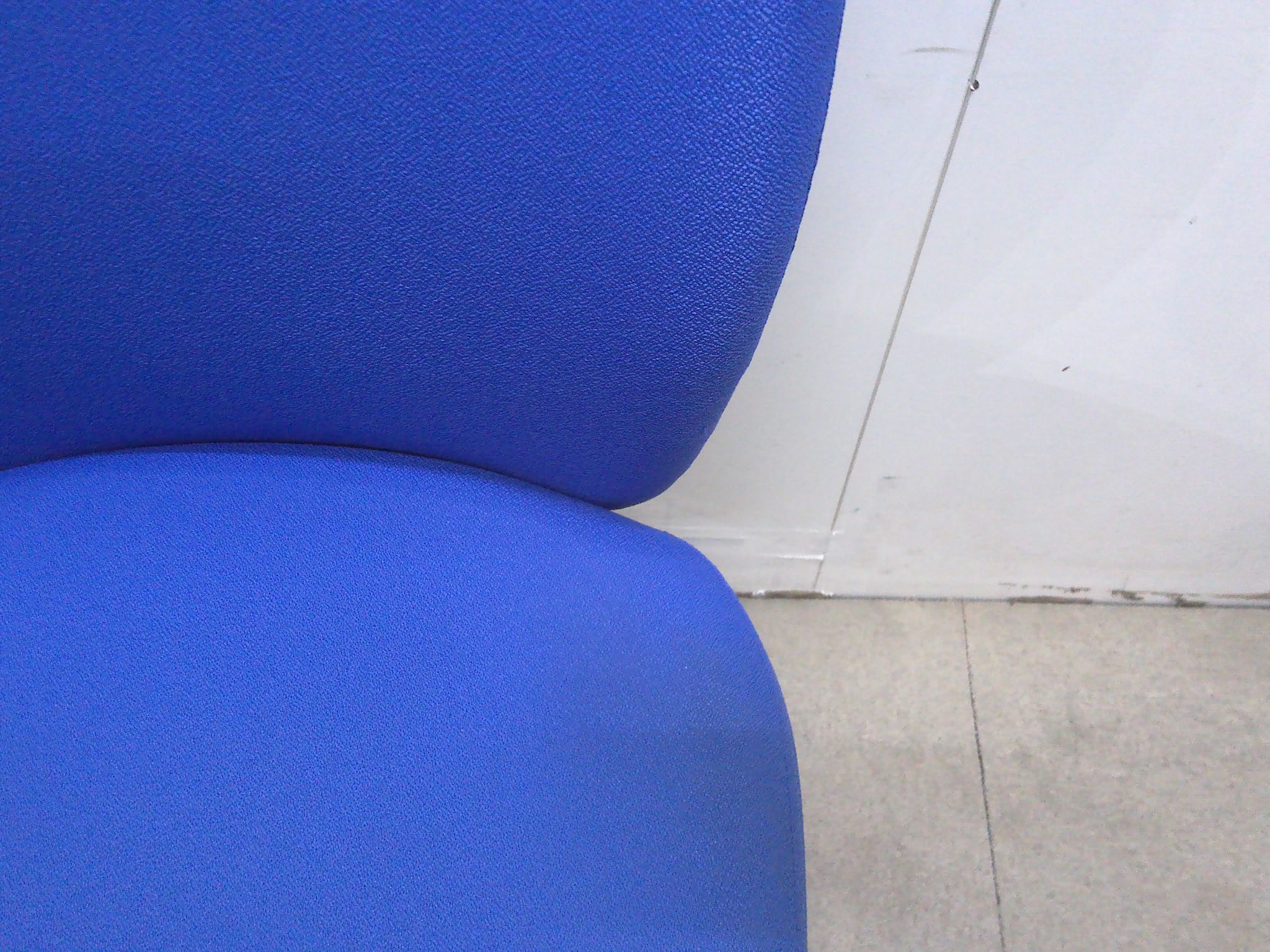 コクヨ/ブルー/OAチェア/肘無/【中古】