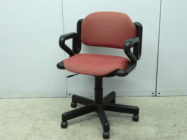 OAチェア肘有 その他 レッド 71073