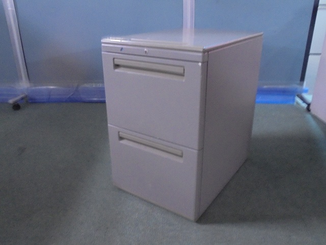 ワゴン2段 オカムラ グレー 45444