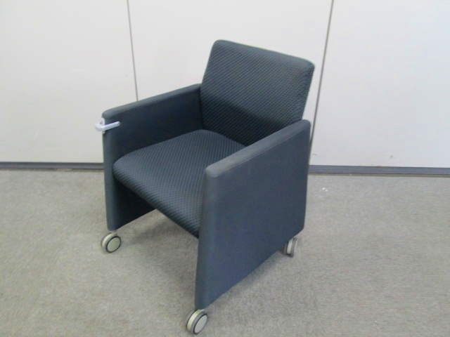 応接ソファ1人用 オカムラ グレー 54997