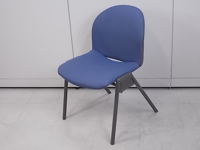 スタッキングチェア コクヨ イクス ブルー CY-500KN, 66516